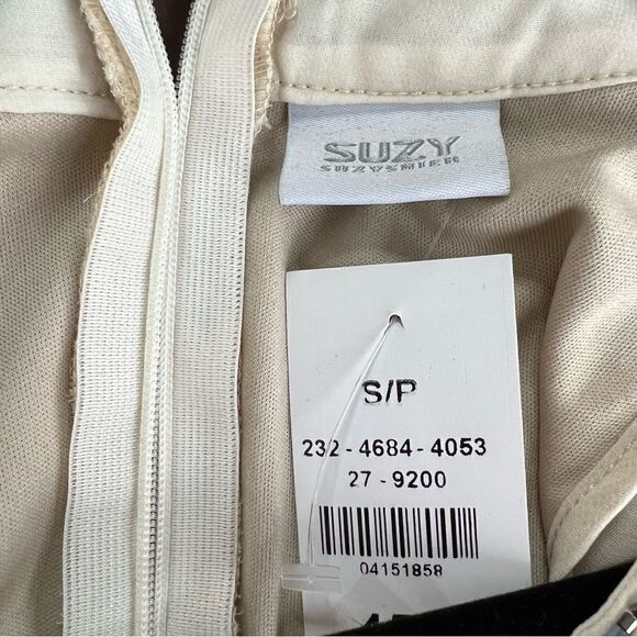 New Brown Satin Beige Chiffon Beaded Neckline Sleeveless Sheath Dress. - Picture 9 of 11